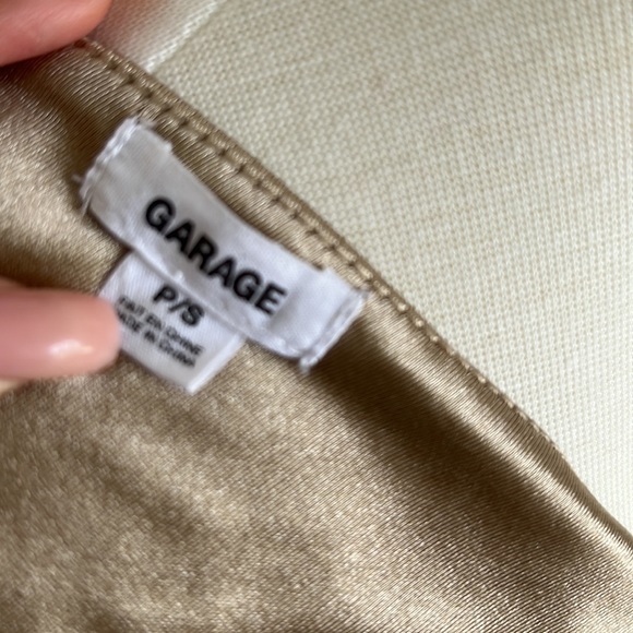 NWOT Garage Champagne Colour Open Back Thin Spaghetti Strap Dressy Crop Top Sz S - Picture 5 of 5